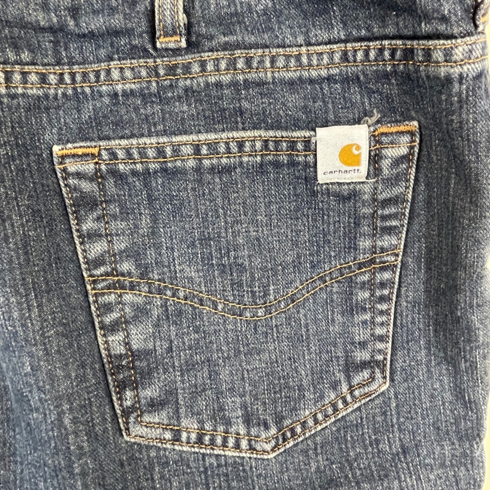 Carhartt Flannel Lined Relaxed Fit Jeans Blue Denim 16 x 32 Mens‎